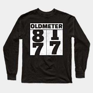 Oldometer Odometer Funny US 2024 Election Long Sleeve T-Shirt